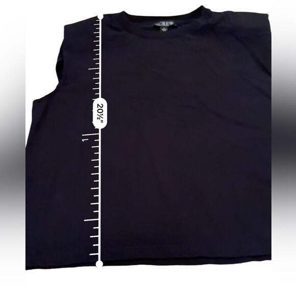 J.‎ Crew Black Sleeveless Padded Shoulder Muscle Tee Shirt Sz S - Picture 5 of 5